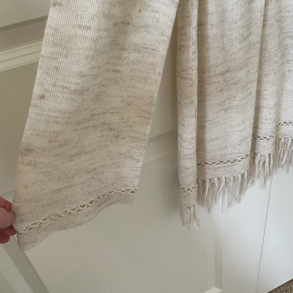 Joie Annalie Wool Linen Blend Fringed Sweater - Picture 4 of 12